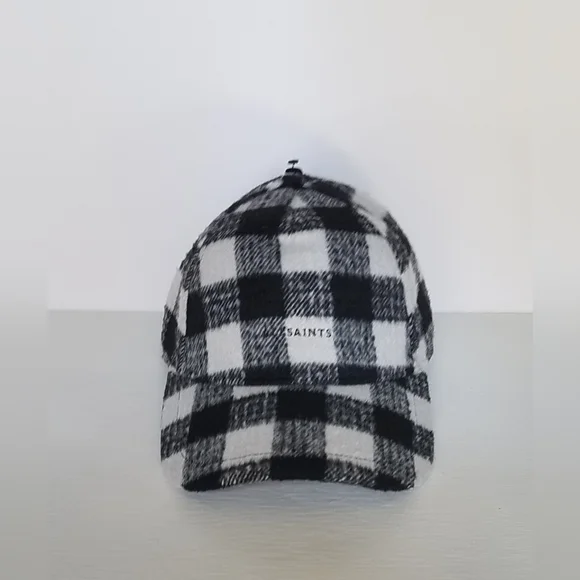 All Saints Flannel Check Baseball Cap - Picture 9 of 11